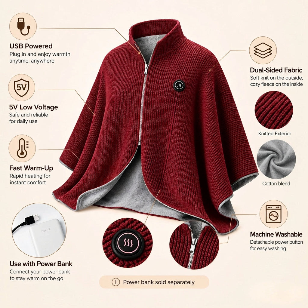 upsell-🔥 Christmas Sale — 50% OFF! ❄️ Stay Warm All Winter — Portable Electric Heated Blanket Shawl