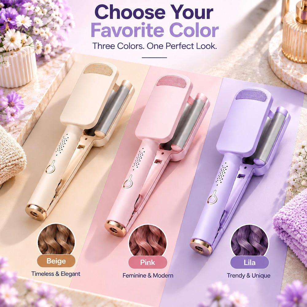 ✨ 50% OFF! 32mm Waver – Soft Waves, Full of Glamour! 🌊 4 temperature settings, ready to use in around 10 seconds, with ionic technology.