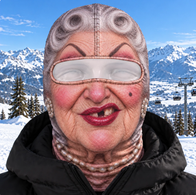 ā·ļø Funny Ski Mask ā Born for the Slopes Winter Face Cover