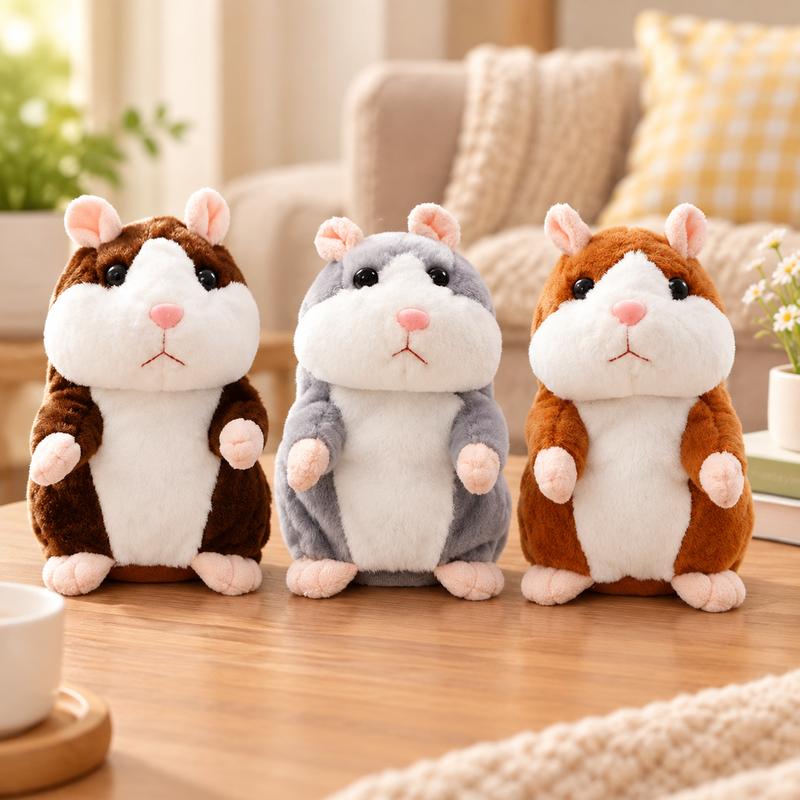 🐹 Last Day Special Price £9.99! Free Shipping!✨Talking Hamster Plush – repeats whatever you say, auto head-shaking, hilarious fun for kids & adults.🎁