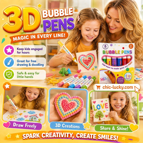 💥🎁🔮Magic Pen – Draw 3D with one stroke!🎄 DIY Bubble Popcorn Drawing Pens 🔥