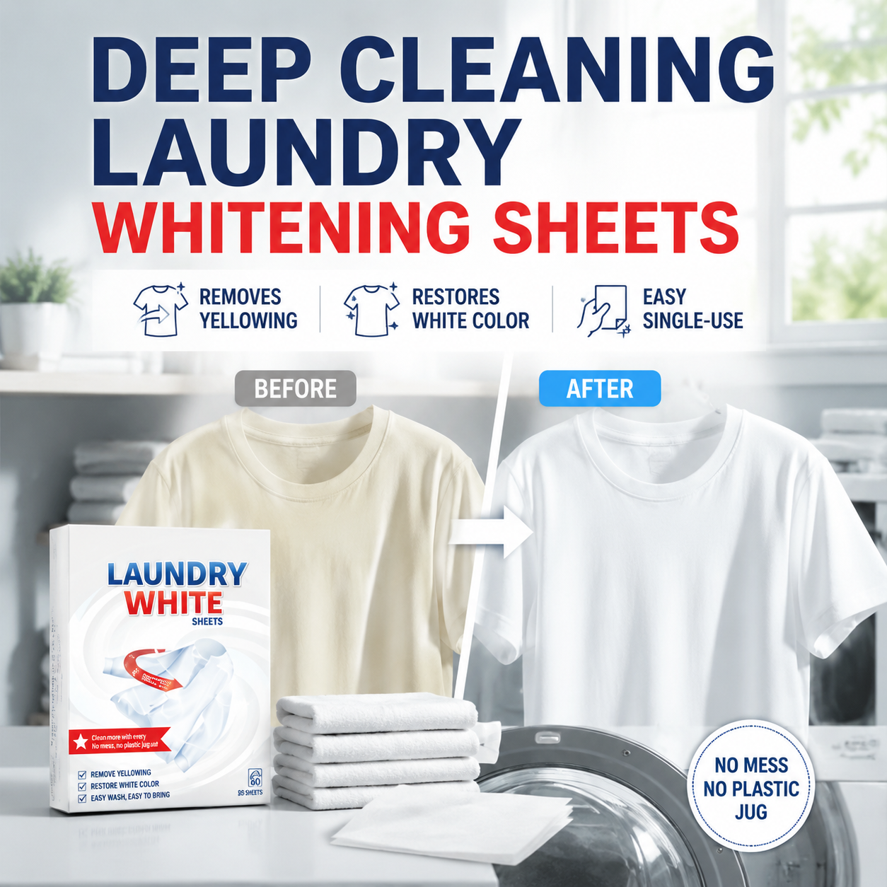 🤍Deep Cleaning Laundry Whitening Sheets🌿