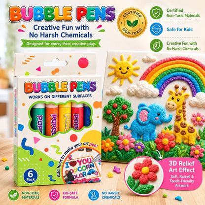💥🎁🔮Magic Pen – Draw 3D with one stroke!🎄 DIY Bubble Popcorn Drawing Pens 🔥