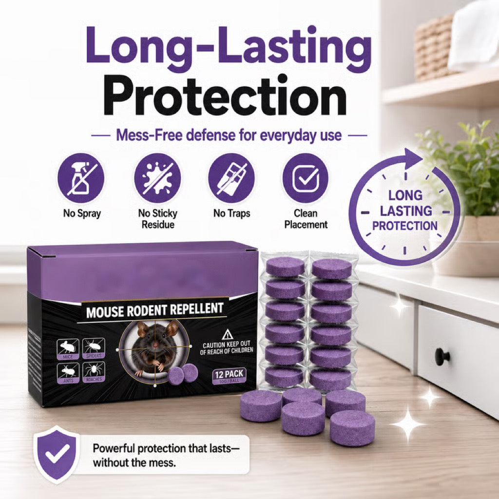 🐭 🐭12-Pack Rodent Repellent Balls for Home Kitchen--🌿 A SCENT BARRIER THEY DON’T WANT TO STICK AROUND