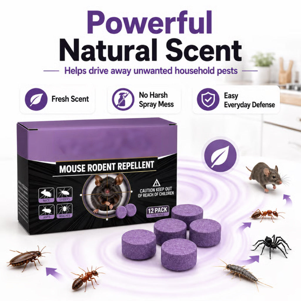 🐭 🐭12-Pack Rodent Repellent Balls for Home Kitchen--🌿 A SCENT BARRIER THEY DON’T WANT TO STICK AROUND