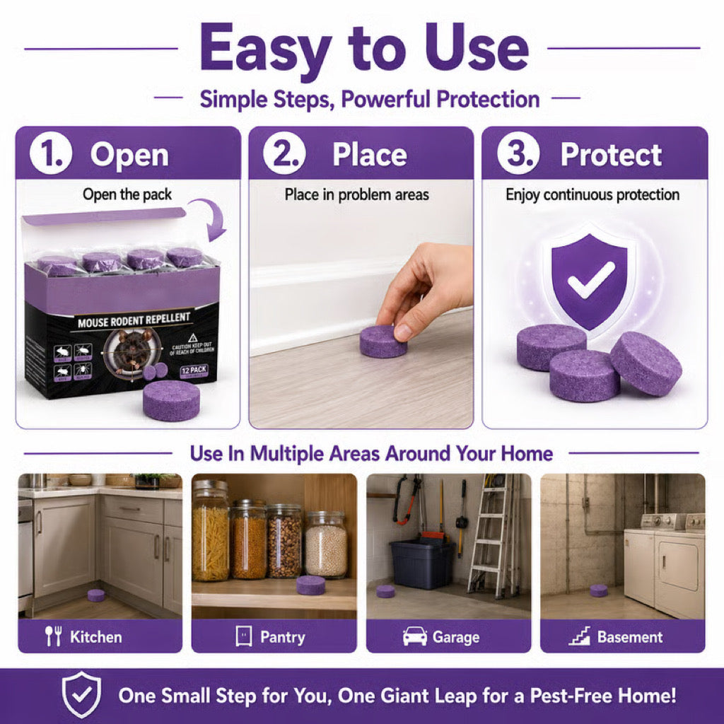 🐭 🐭12-Pack Rodent Repellent Balls for Home Kitchen--🌿 A SCENT BARRIER THEY DON’T WANT TO STICK AROUND
