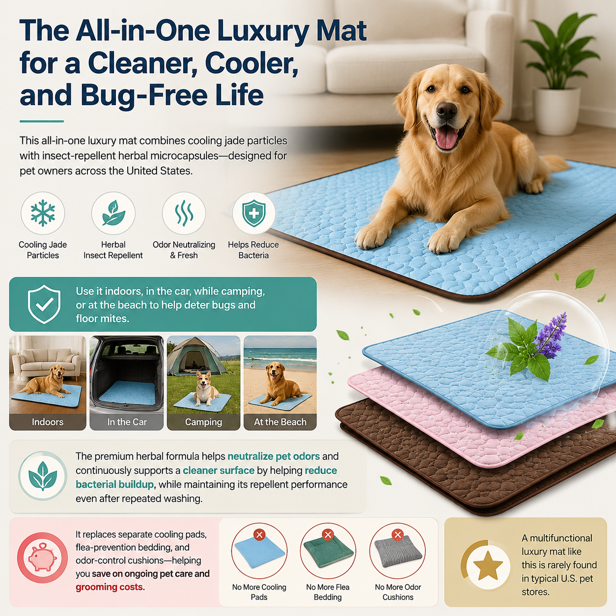 🔥Summer Hot Sale 50% OFF🧊Premium Cooling Mat For Pet