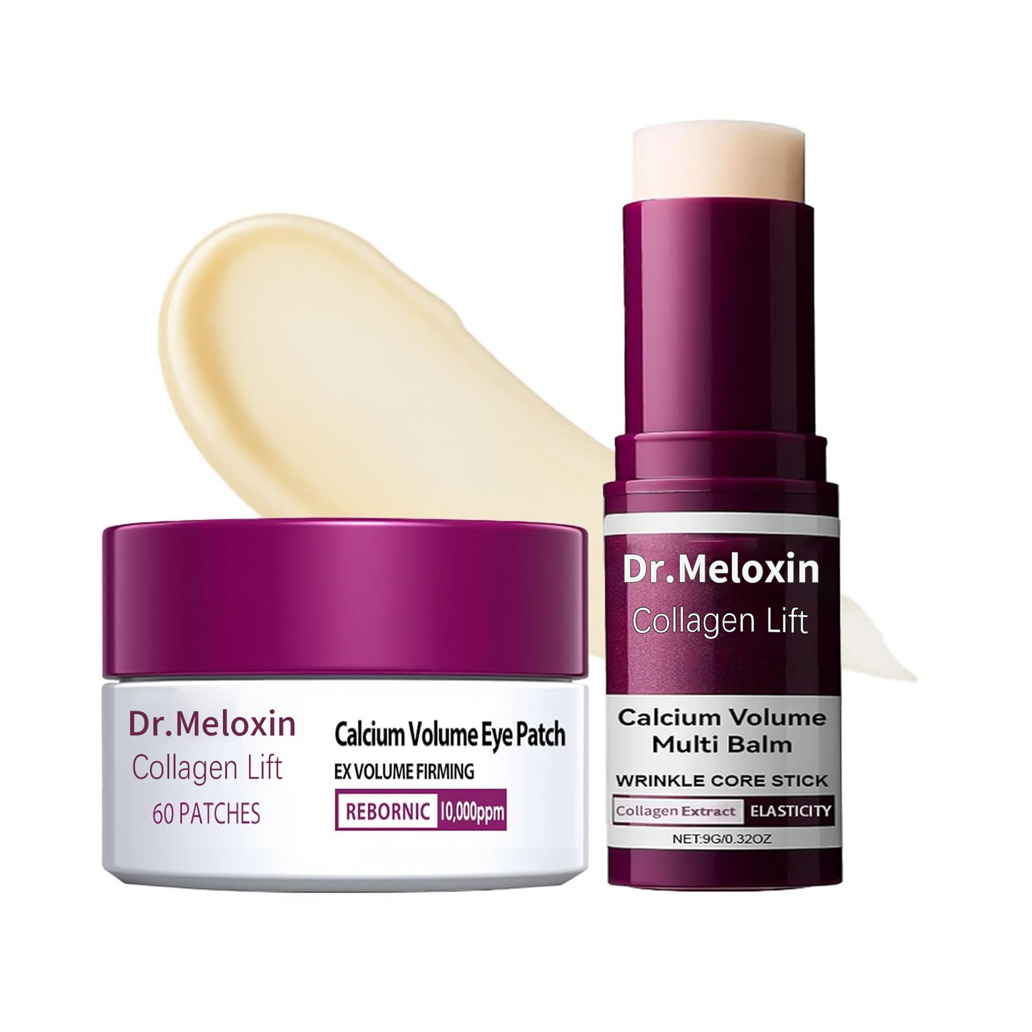 🌹[Dr.Meloxin Official] Collagen Lift Eye Balm Stick + Eye Patch Set