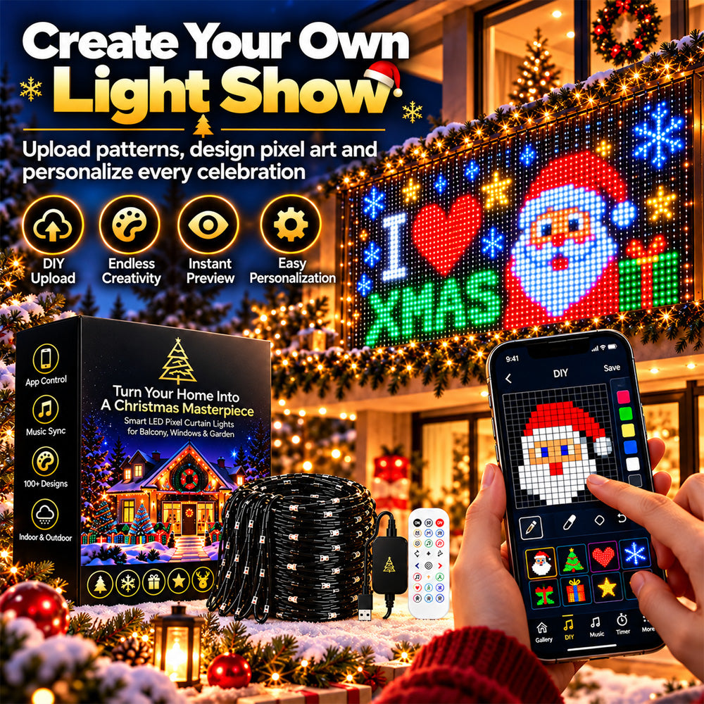 💥LIMITED‑TIME 50% OFF! 🎄 Upgraded Smart Animated Christmas Lights 📱 Tap, Glow & Enjoy the Christmas Magic✨Connect multiple lights – create a shared lighting pattern via the app
