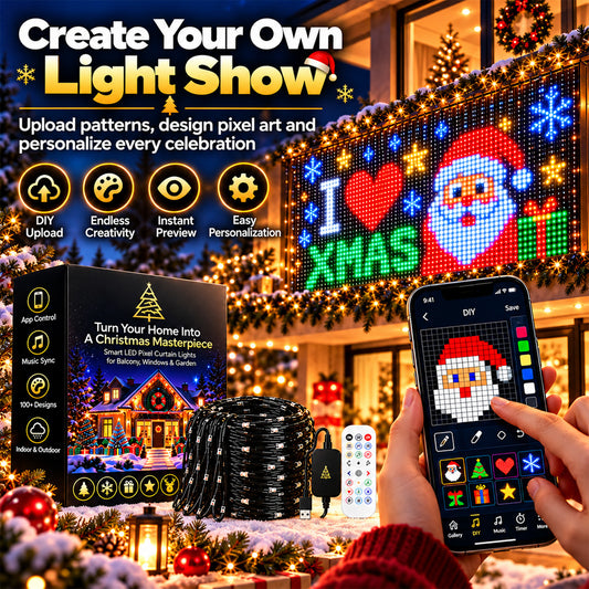 💥LIMITED‑TIME 50% OFF! 🎄 Upgraded Smart Animated Christmas Lights 📱 Tap, Glow & Enjoy the Christmas Magic✨Connect multiple lights – create a shared lighting pattern via the app
