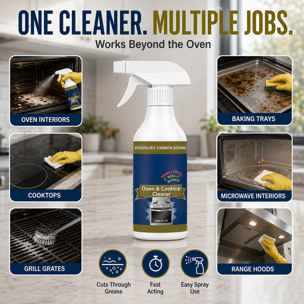 💥 LAST DAY SALE｜50% OFF 🌻Heavy Duty Oven & Cooktop Cleaner Spray