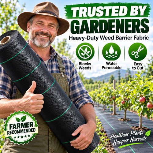 🌿 50% OFF NOW! 🧵 Weed Control Fabric – Blocks Sunlight, Breathable & Perfect for Garden Beds & Pathways 📉