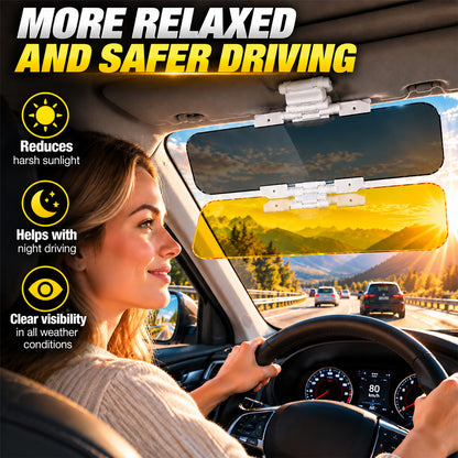 Universal HD Anti-Glare Car Visor for Day & Night-Upgraded Mirror Version