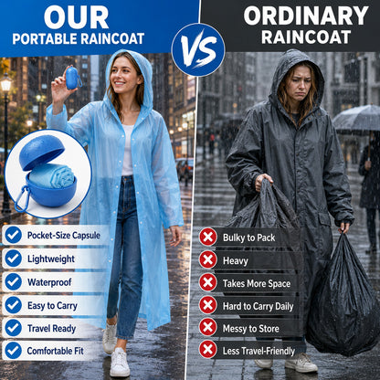🌧️50% OFF NOW! Pocket‑Size Disposable Raincoat for Unexpected Showers, Compact Ball‑Packaged Waterproof Emergency Poncho, One‑Size‑Fits‑All Lightweight Rain Protection for Travel, Hiking & Outdoor Events