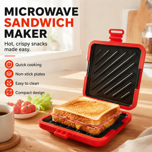 🥪 LIMITED-TIME OFFER—50% OFF! 🔥 Microwave Toaster & Sandwich Maker – Fast Cooking, Non-Stick & Easy to Clean ✨