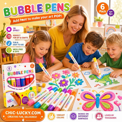 💥🎁🔮Magic Pen – Draw 3D with one stroke!🎄 DIY Bubble Popcorn Drawing Pens 🔥