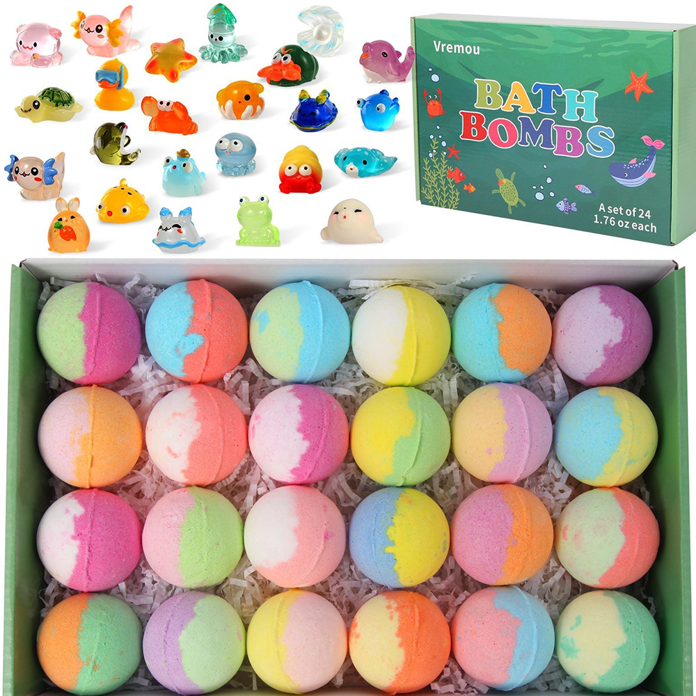🛁 [12-piece gift set with bath bombs for children 💙] – A new surprise from the underwater world every day for 12 days! 🐳 🎁