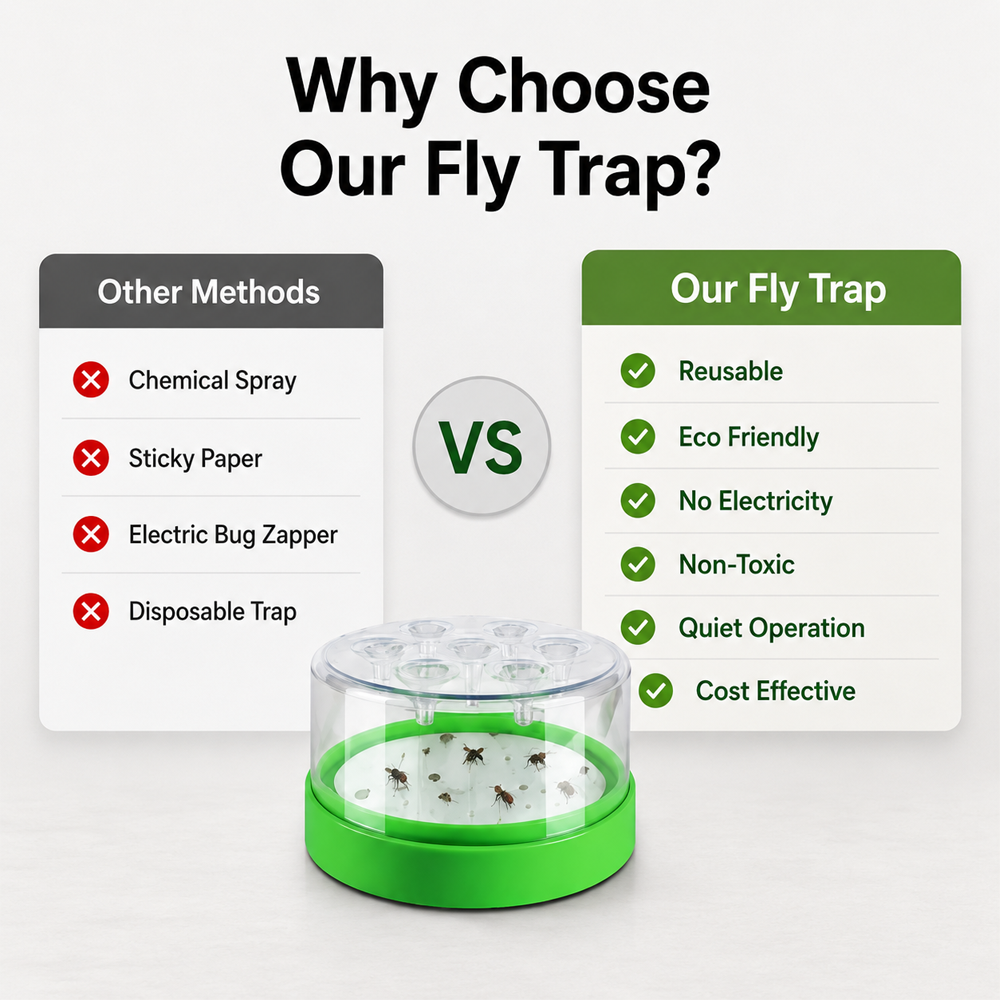 🪰 Reusable Non-Electric Fly & Mosquito Trap – Safe, Durable🏡