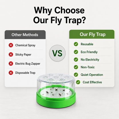 🪰 Reusable Non-Electric Fly & Mosquito Trap – Safe, Durable🏡
