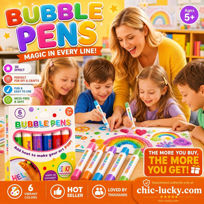 💥🎁🔮Magic Pen – Draw 3D with one stroke!🎄 DIY Bubble Popcorn Drawing Pens 🔥