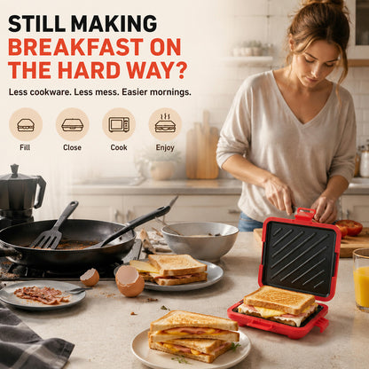 🥪 LIMITED-TIME OFFER—50% OFF! 🔥 Microwave Toaster & Sandwich Maker – Fast Cooking, Non-Stick & Easy to Clean ✨