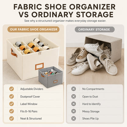 💥Fabric shoe organizer, storage box