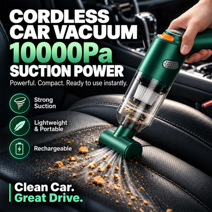 ⏰ Newly Upgraded Cordless Car Vacuum – 10000Pa Suction & 4000mAh Battery 🚗