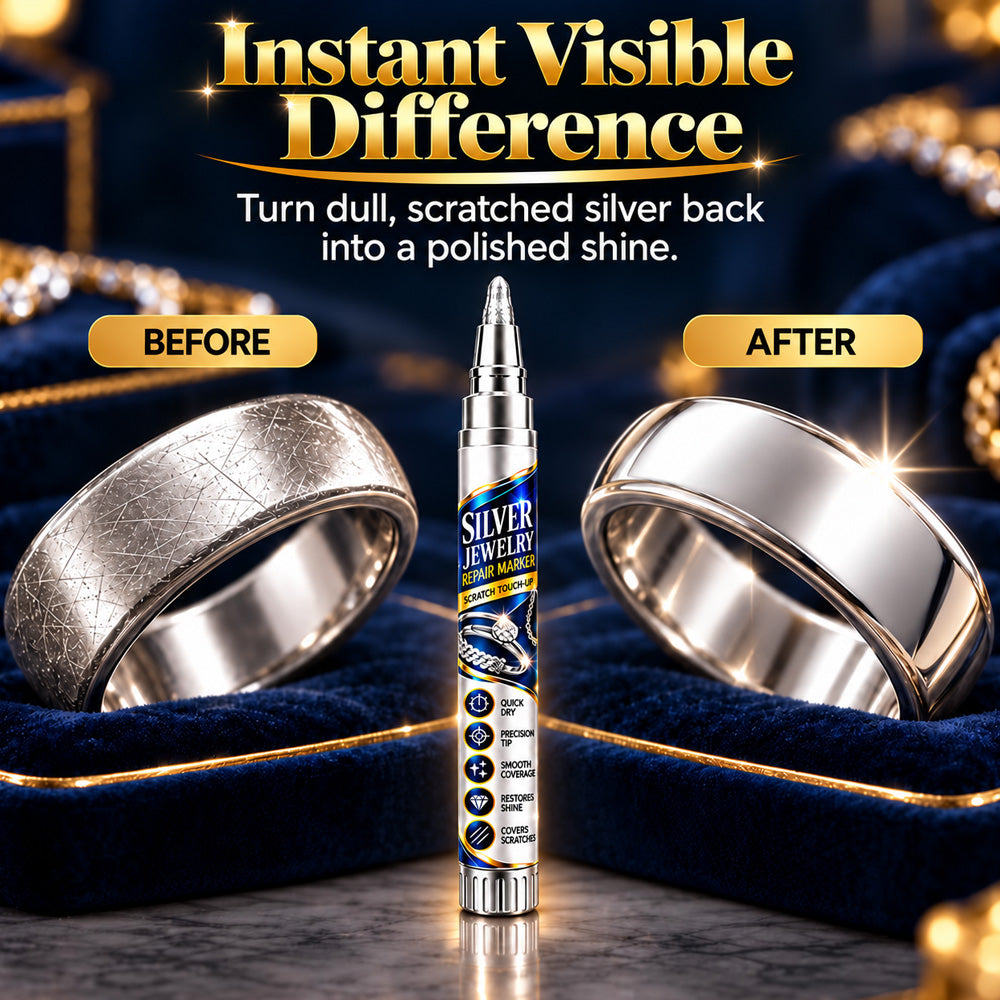 🎄🎉Pre-Christmas Sale，Jewelry Scratch Repair and Touch-Up Pen,✨ Refresh the Look of Worn Silver-Coloured Finishes