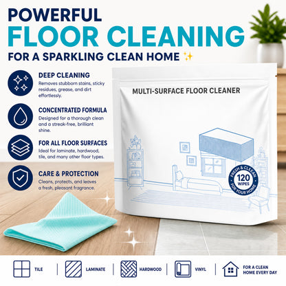 🥳2026 HOT SALE🥳💞50K+ SOLD!⏳✨ 50% OFF! Water‑Soluble Floor Sheets – Just drop in water, no measuring. Cleans & shines all floors. Safe & streak‑free. 120 sheets pack. Your daily helper. 🧹💧