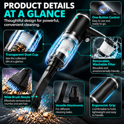 📢📢50% OFF !! ⏰ 2026 Upgraded Cordless Car Vacuum Cleaner — Compact, Lightweight & Easy to Use🚗🚗