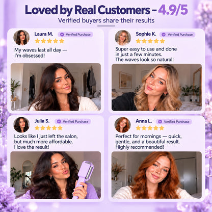 ✨ 50% OFF! 32mm Waver – Soft Waves, Full of Glamour! 🌊 4 temperature settings, ready to use in around 10 seconds, with ionic technology.