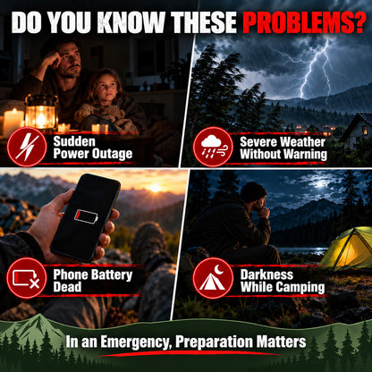 Multifunctional Portable Solar Emergency Radio – Power Bank, Hand Crank & Weather Alert for Outdoor & Crisis Preparedness