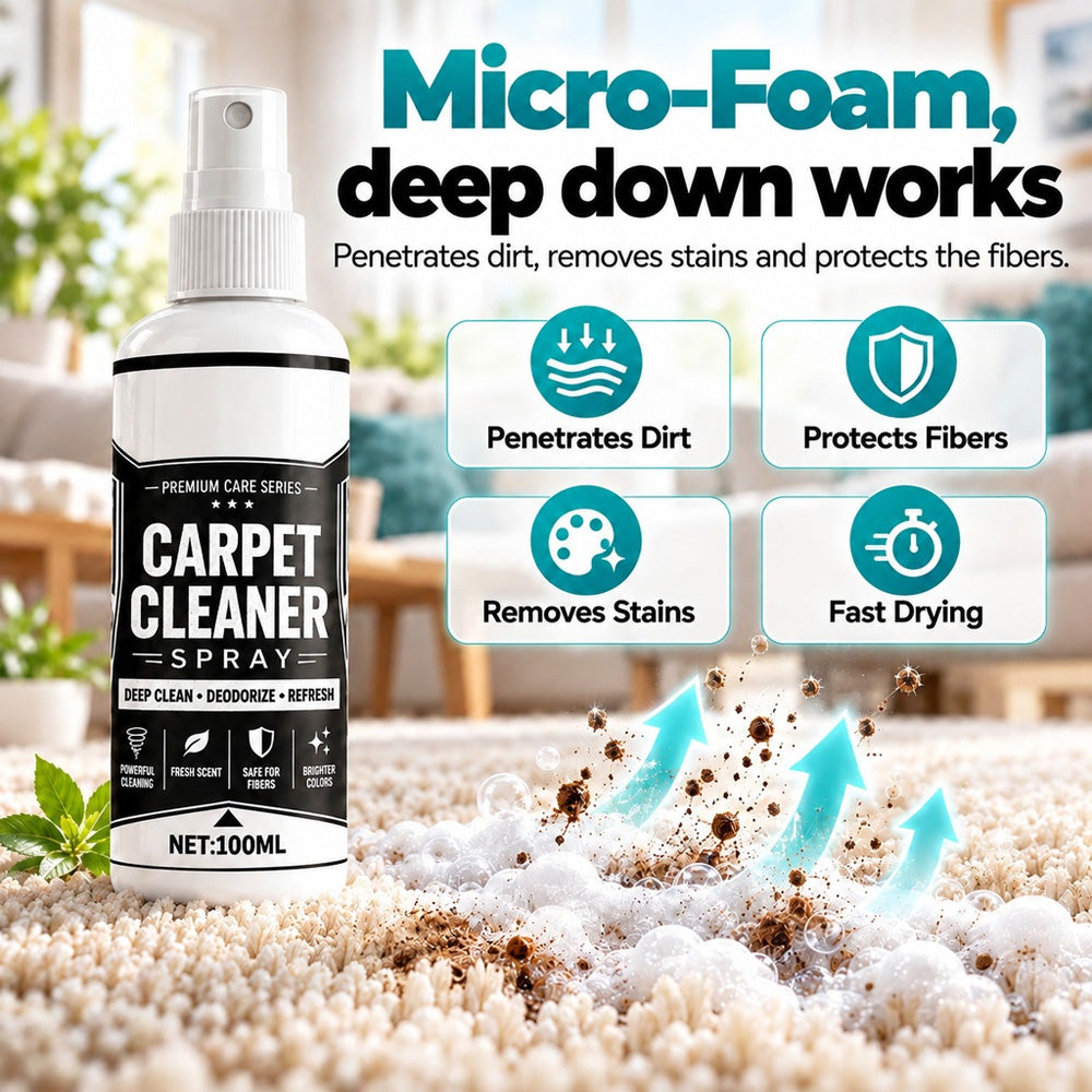 🏆  🛋️Buy 2 Get 1 Free🎁 Deep Clean Carpet Spray – Industrial-Strength Formula | Perfect for Auto Interiors, Sofas & Rugs, Effortless Stain Removal ✨