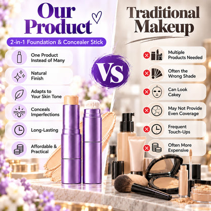 upsell-🌿2-in-1 Color-Changing Foundation Stick，A Creamy Formula for a Smooth Feel