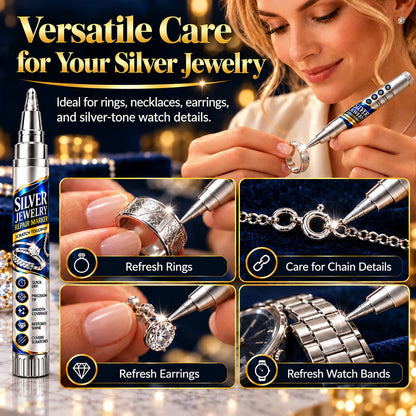 🎄🎉Pre-Christmas Sale，Jewelry Scratch Repair and Touch-Up Pen,✨ Refresh the Look of Worn Silver-Coloured Finishes