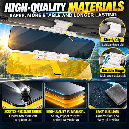 Universal HD Anti-Glare Car Visor for Day & Night-Upgraded Mirror Version