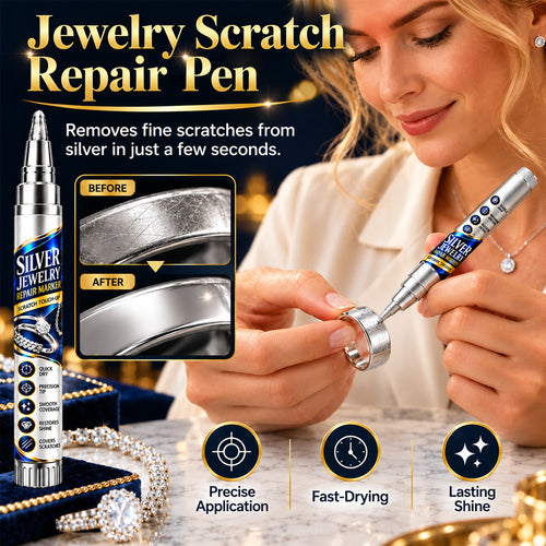 🎄🎉Pre-Christmas Sale，Jewelry Scratch Repair and Touch-Up Pen,✨ Refresh the Look of Worn Silver-Coloured Finishes