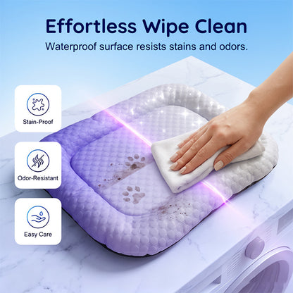 ❄️Pet Cooling Mat for Dogs & Cats 🐾  Naturally Cool Ice-Silk Pad • Breathable, Washable & Soft