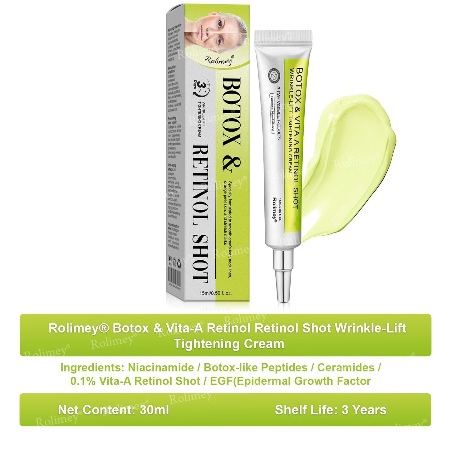 🖤Rolimey® Botox & Vita-A Retinol Shot Wrinkle-Lift Tightening cream - Last Day Promotion 70% OFF