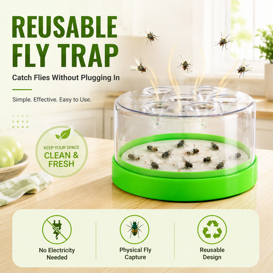 🪰 Reusable Non-Electric Fly & Mosquito Trap – Safe, Durable🏡