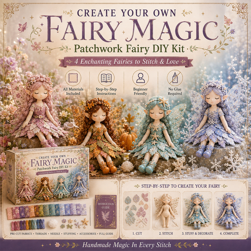 🥳2026 HOT SALE🥳💞50K+ SOLD!🧵✨ 50% OFF! Fairy Patchwork DIY Collection – Stitch 4 unique fairies, create keepsakes to treasure. Perfect for craft lovers & magical gifts! 🧚‍♀️💫