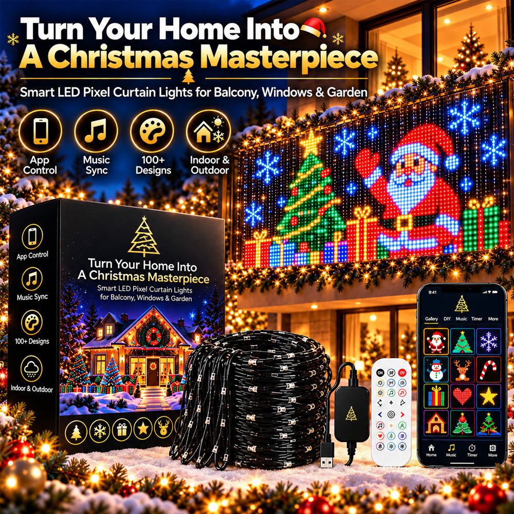💥LIMITED‑TIME 50% OFF! 🎄 Upgraded Smart Animated Christmas Lights 📱 Tap, Glow & Enjoy the Christmas Magic✨Connect multiple lights – create a shared lighting pattern via the app