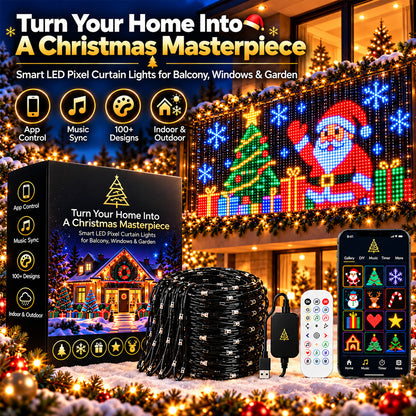 💥LIMITED‑TIME 50% OFF! 🎄 Upgraded Smart Animated Christmas Lights 📱 Tap, Glow & Enjoy the Christmas Magic✨Connect multiple lights – create a shared lighting pattern via the app