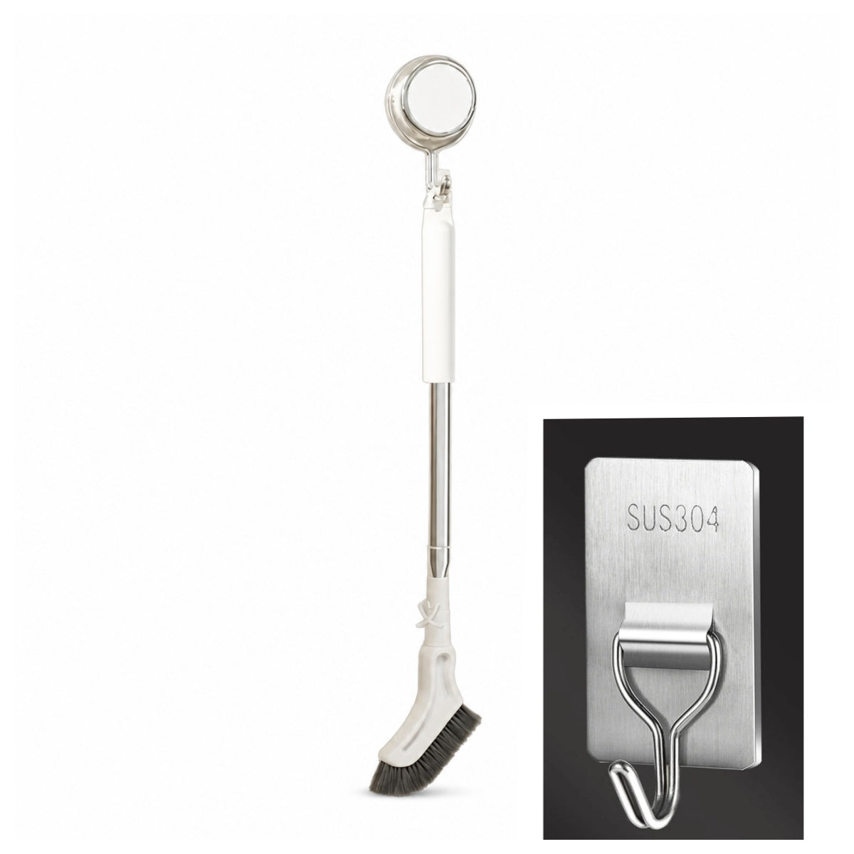 🎉 EXCLUSIVE OFFER 🧹 Buy 2, Get 1 Free + Free Hook 🎁  Multifunctional Extendable Long-Handle Floor Cleaning Brush