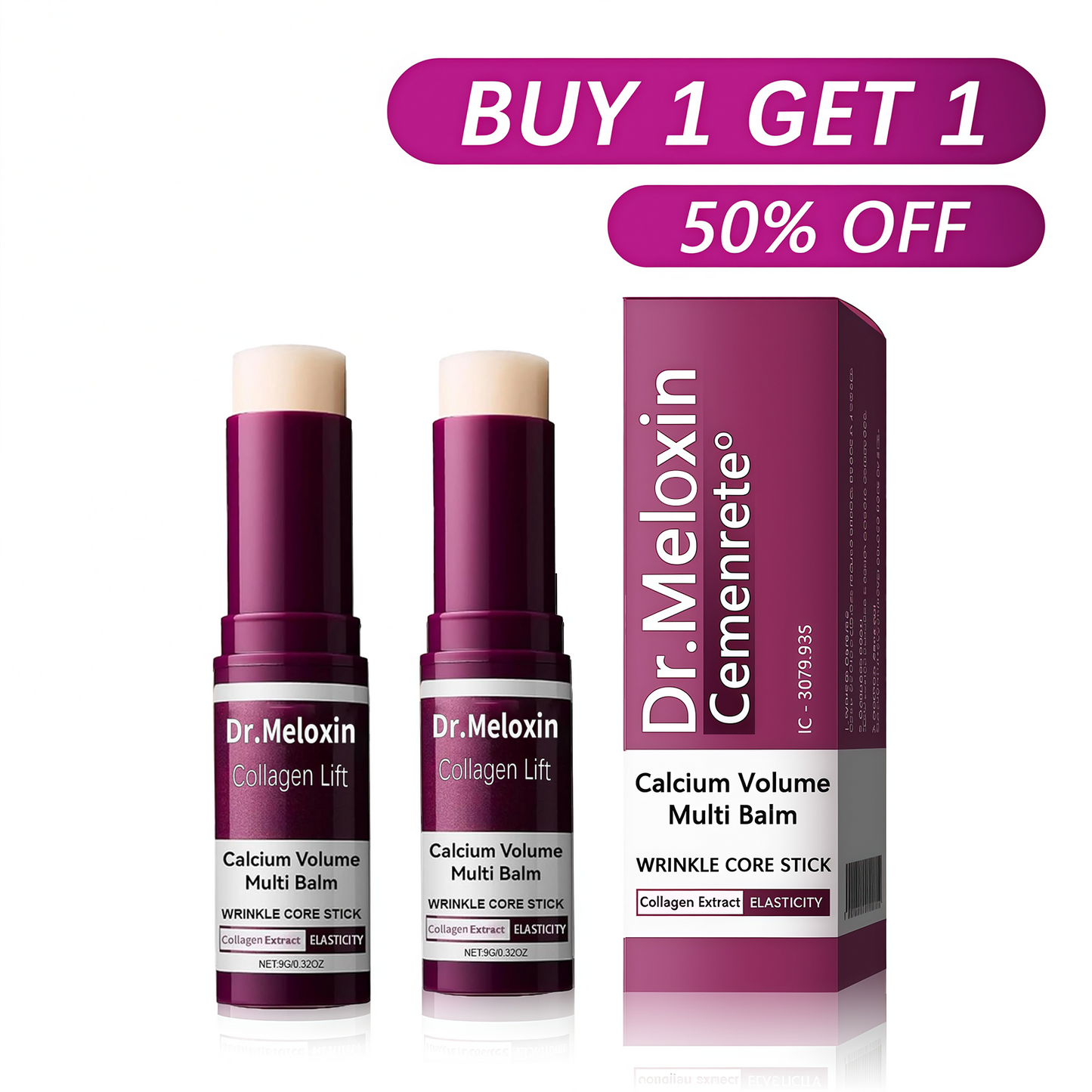 🌹[Dr.Meloxin Official] Collagen Lift Eye Balm Stick + Eye Patch Set