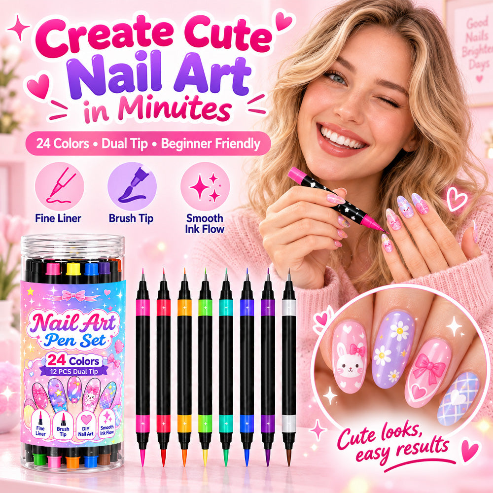 upsell-💅 LIMITED‑TIME 50% OFF! 💥 24 Colors Dual Ended Nail Art Pens Set – Creative, Salon‑Quality, Easy DIY ✨