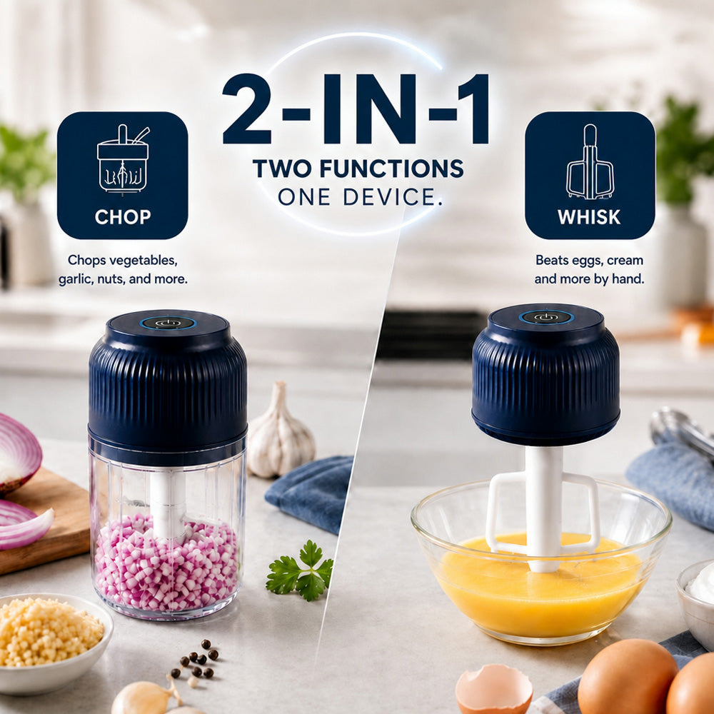 🥳 Mini Electric Garlic Chopper Press with Container & 💕Food processor💕