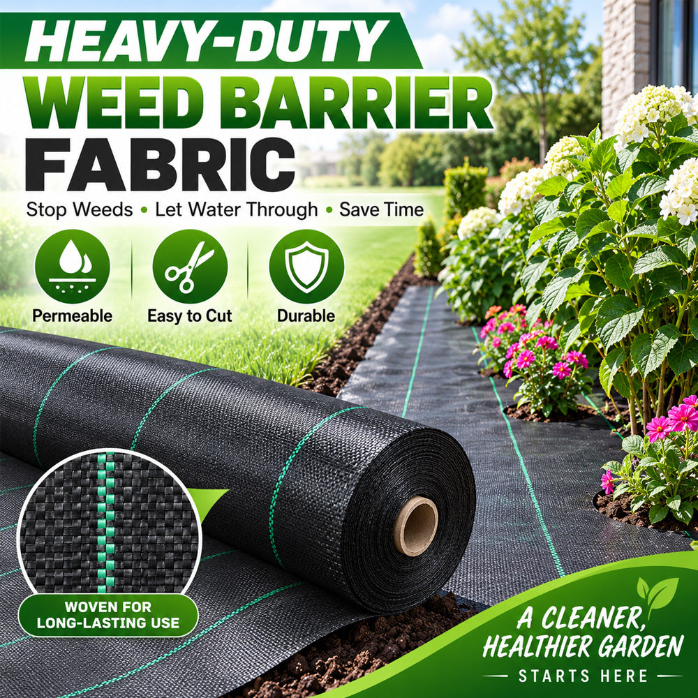 🌿 50% OFF NOW! 🧵 Weed Control Fabric – Blocks Sunlight, Breathable & Perfect for Garden Beds & Pathways 📉