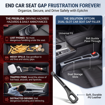 🚗Stop Losing Your Phone Between Car Seats💺🌟Universal Seat-Gap Filler • Double-Slot Organizer🌟