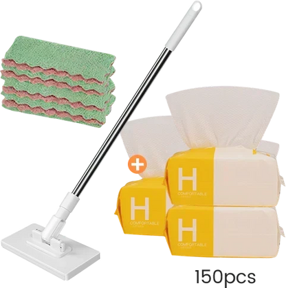⏳LAST DAY SALE ONLY🔥Extendable Telescopic Disposable Flat Clip Mop, 360° Swivel Lightweight Floor Mop